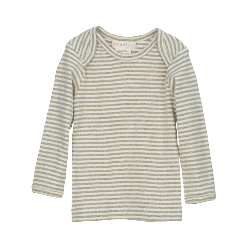 baby tee stripe sage by serendipity